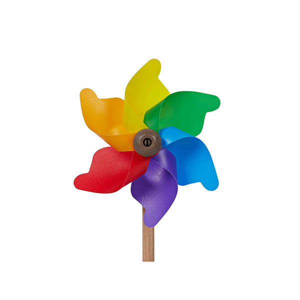 Mini UV stabilised Rainbow Whirly Windmill Pinwheel - Spotty Dot AU