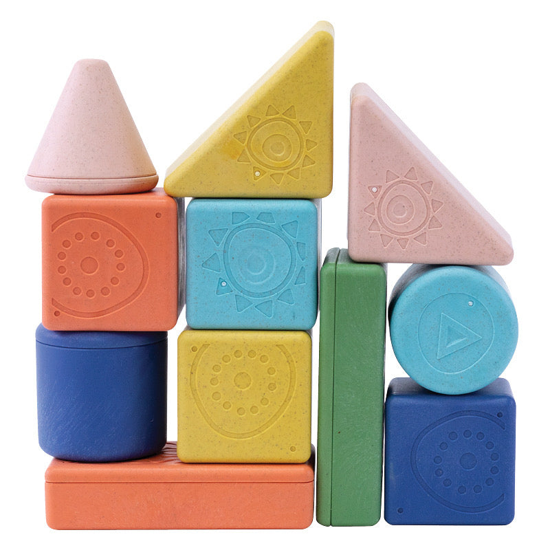 Rattle & Stack Eco Blocks - Spotty Dot AU