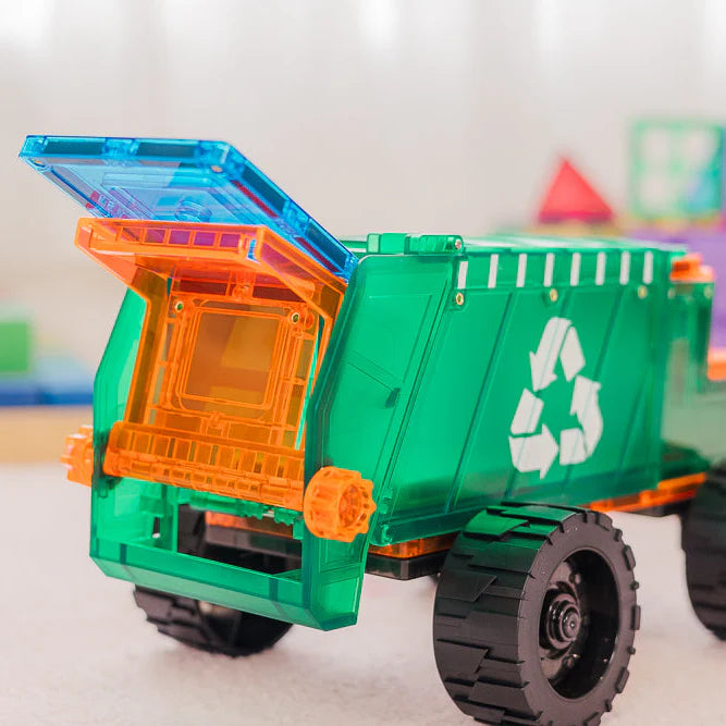 14 Piece Mega Magnetic Recycling Truck Spotty Dot Toys