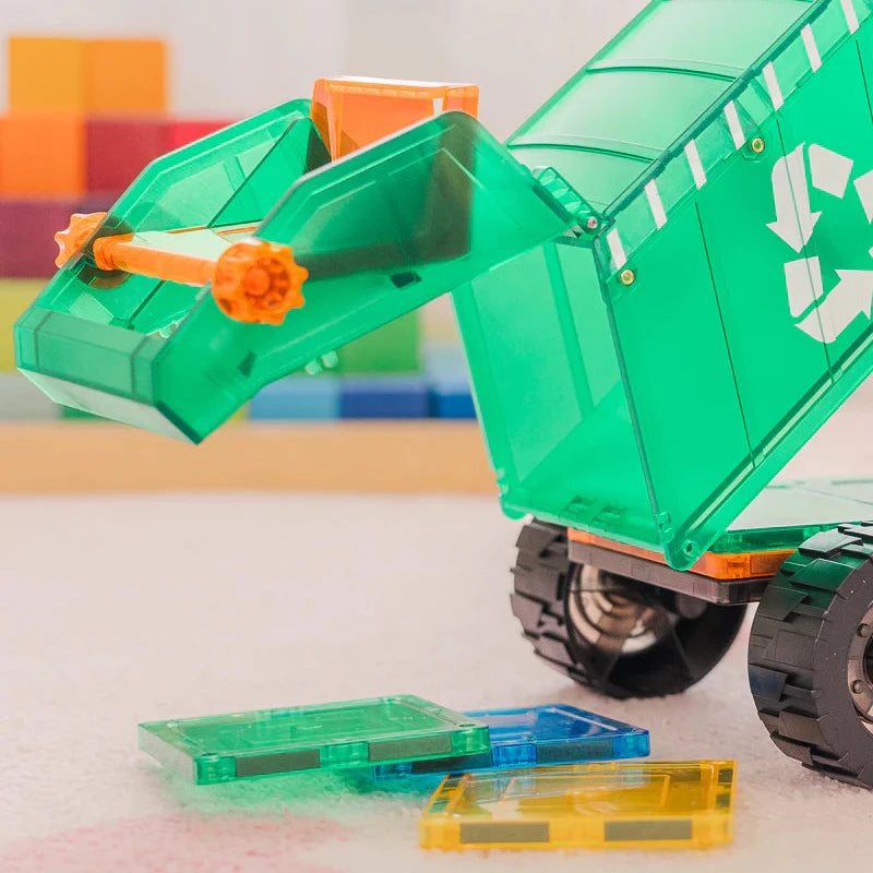 14 Piece Mega Magnetic Recycling Truck Spotty Dot Toys