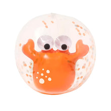 Load image into Gallery viewer, Sonny the Sea Creature Neon Orange 3D Inflatable Beach Ball - Spotty Dot Toys
