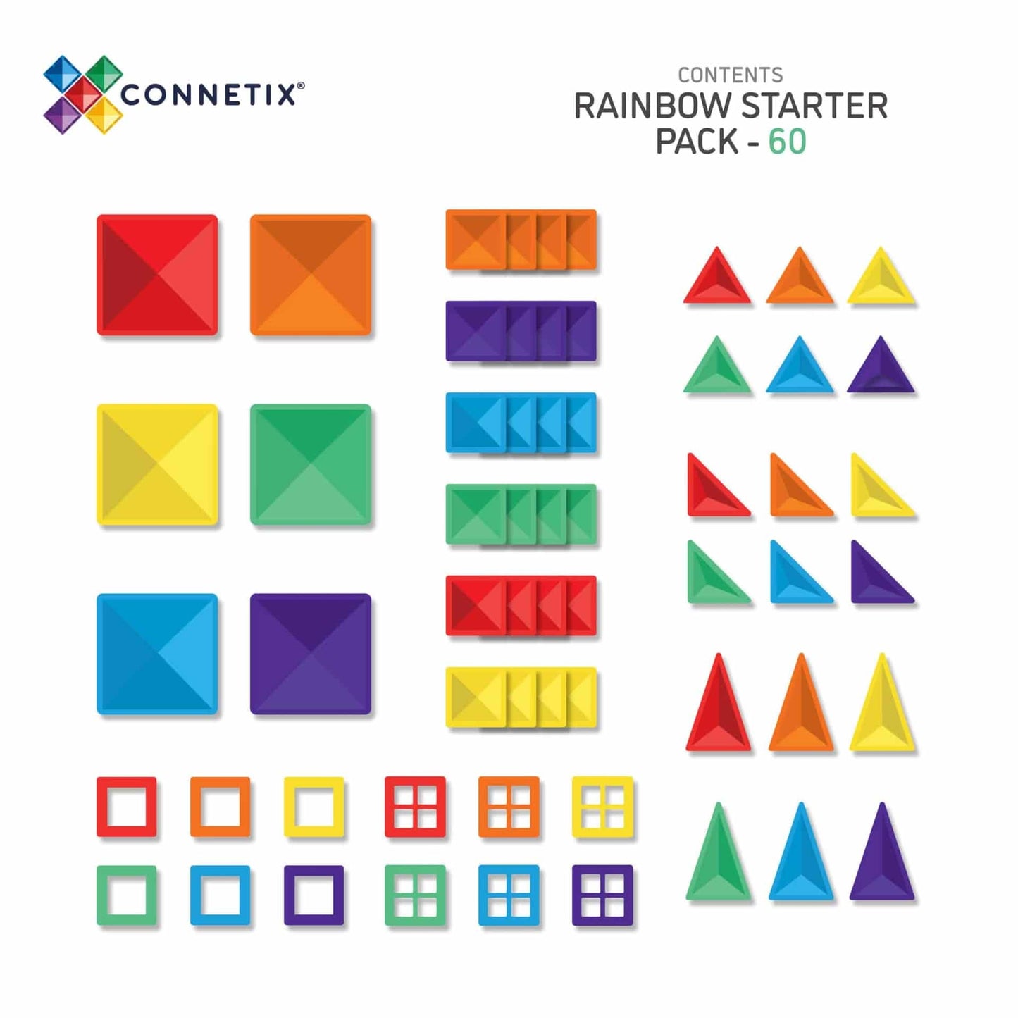 60 Piece Starter Pack Connetix Spotty Dot