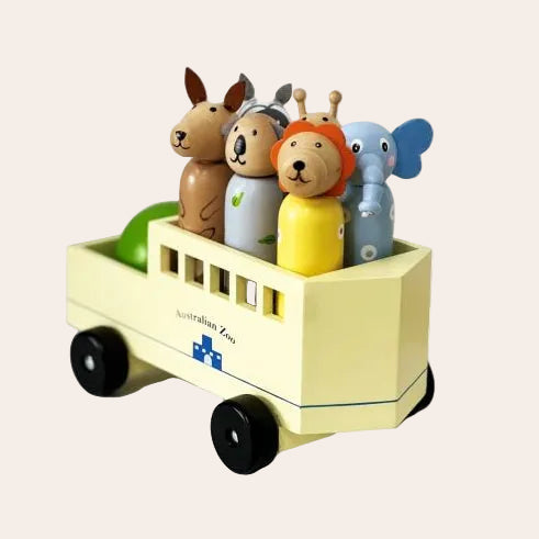 Australian Zoo Animal Bowling Vehicle Set - Spotty Dot Toys