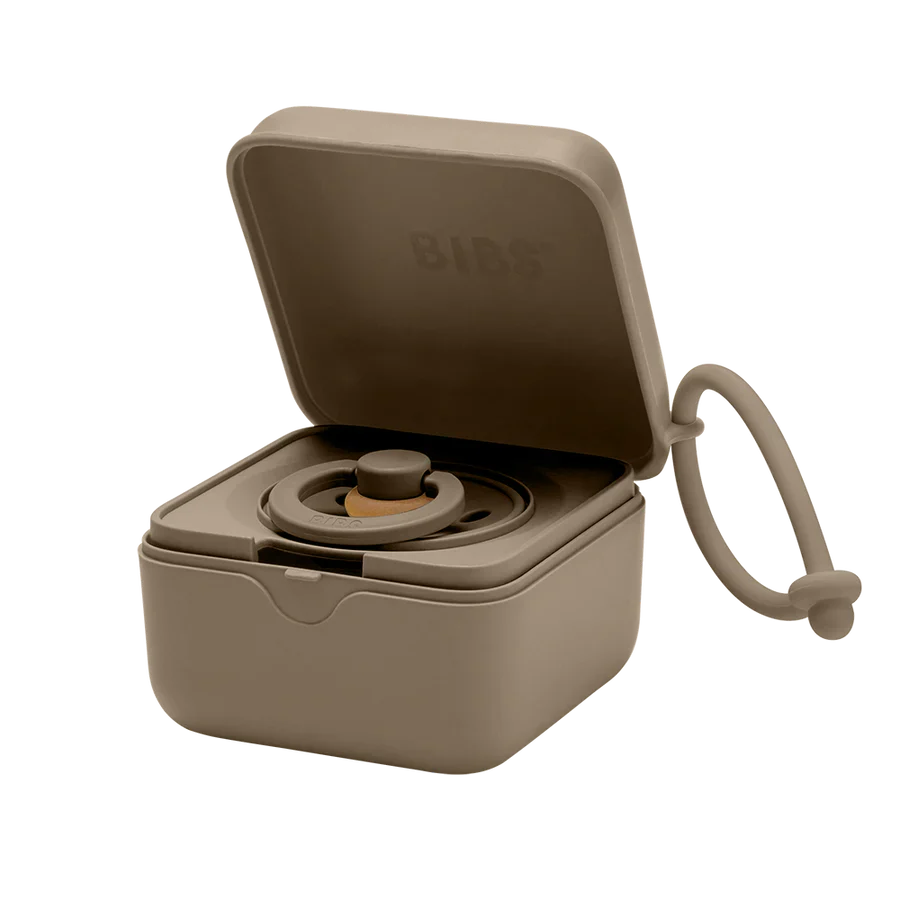 BIBS Pacifier Box Dark Oak Spotty Dot Baby