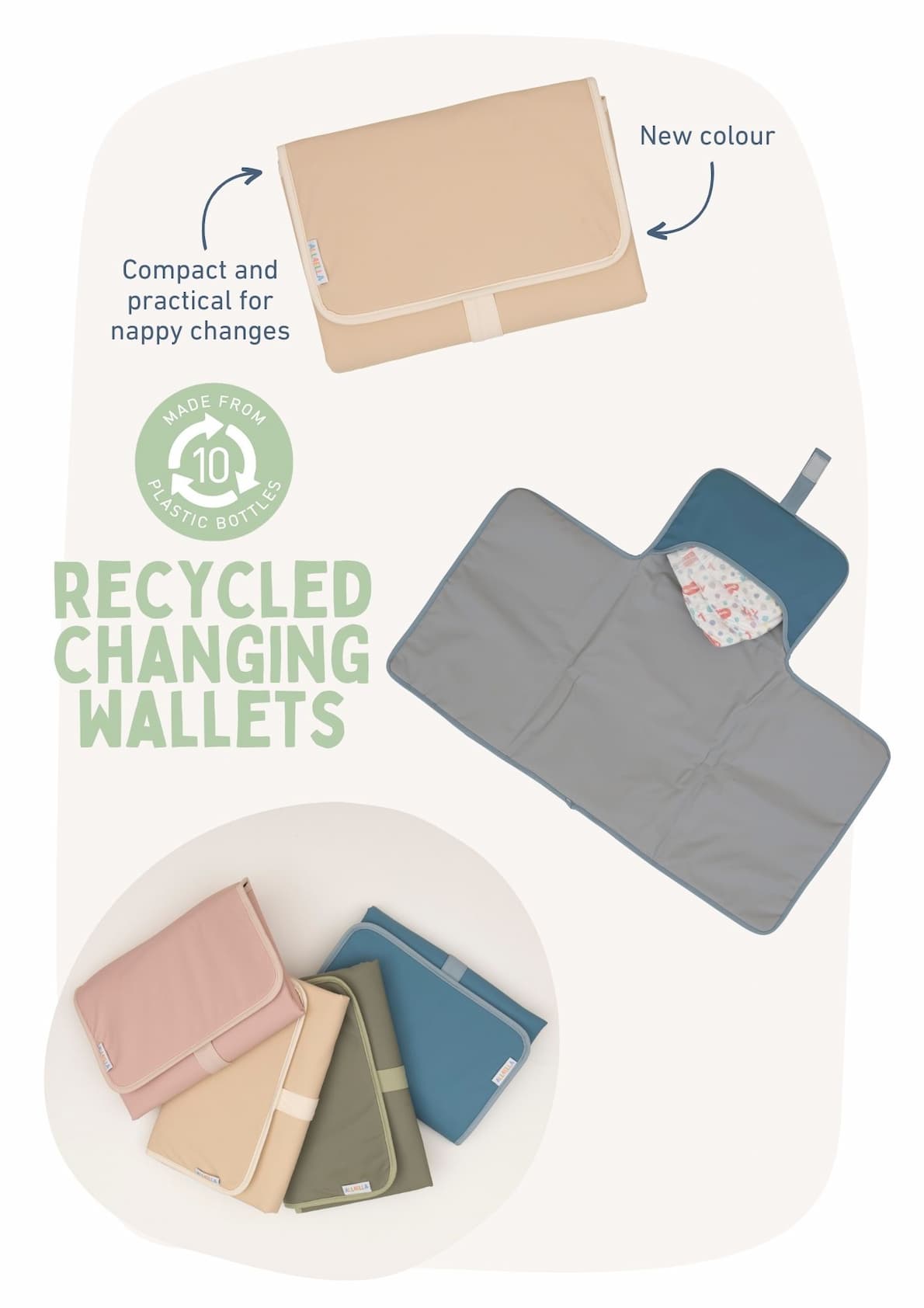 Baby Recycled Changing Wallet All4Ella Spotty Dot Kids