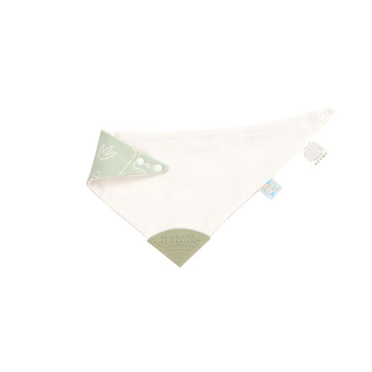 Reversible Teether Bib Sage Dino - Spotty Dot AU