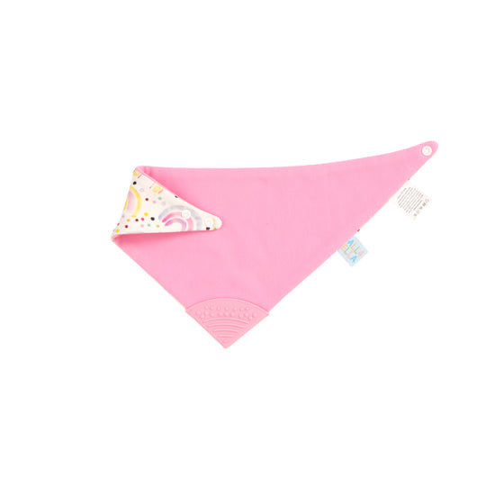 Reversible Teether Bib Watercolour Rainbow - Spotty Dot AU