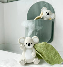 Load image into Gallery viewer, Banks the Natural Rubber Rattle &amp; Scrunch Teether Toy Spotty Dot
