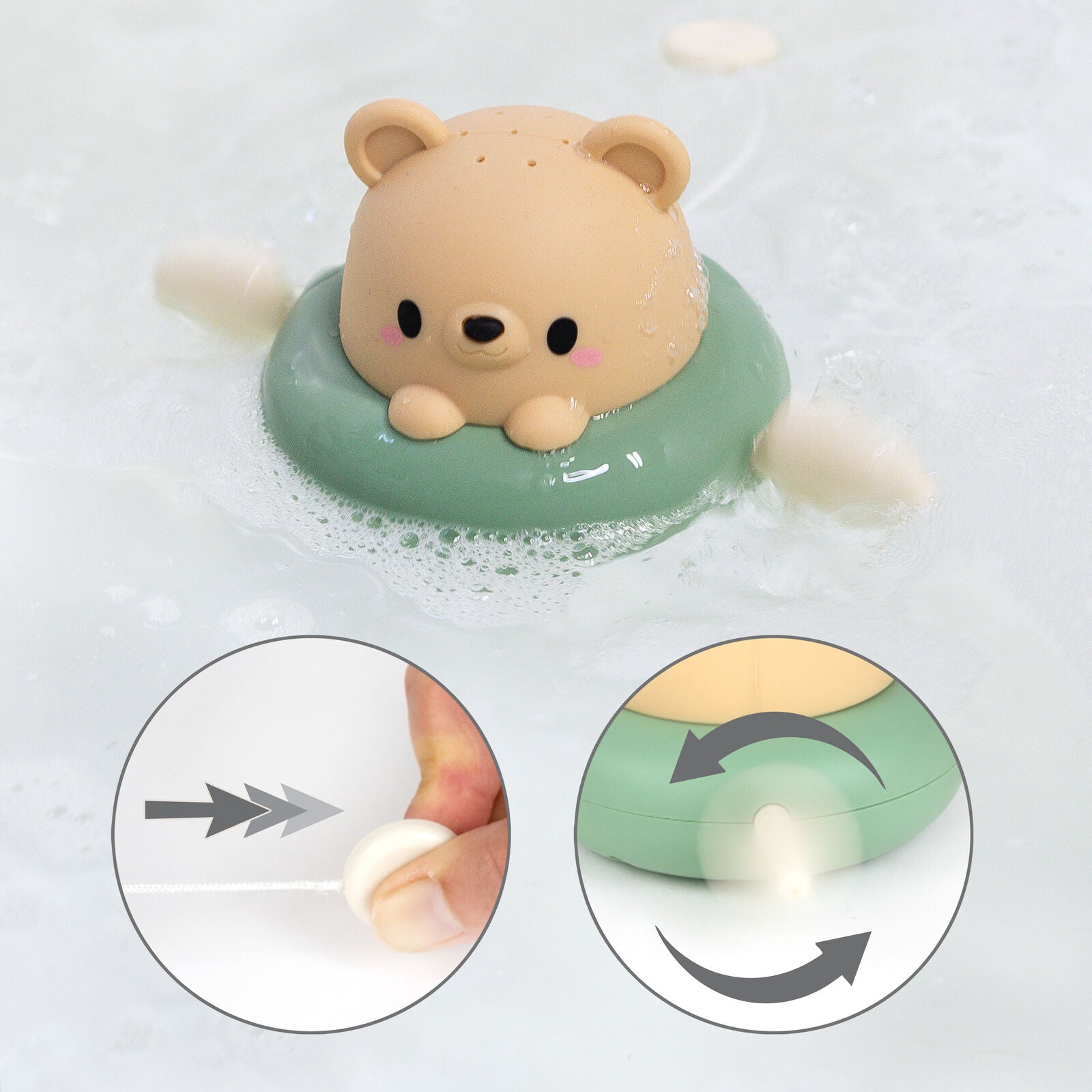Bath Bear Paddle Boat Spotty Dot Toys