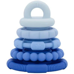 Blueberry Ombre Silicone Stacker Teether Toy Spotty Dot