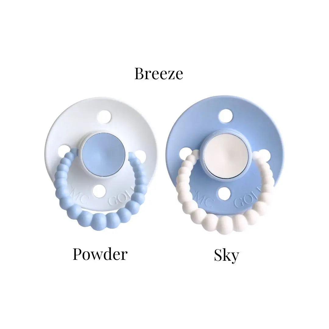 Breeze Blue CMC Gold dummy pacifiers Spotty Dot
