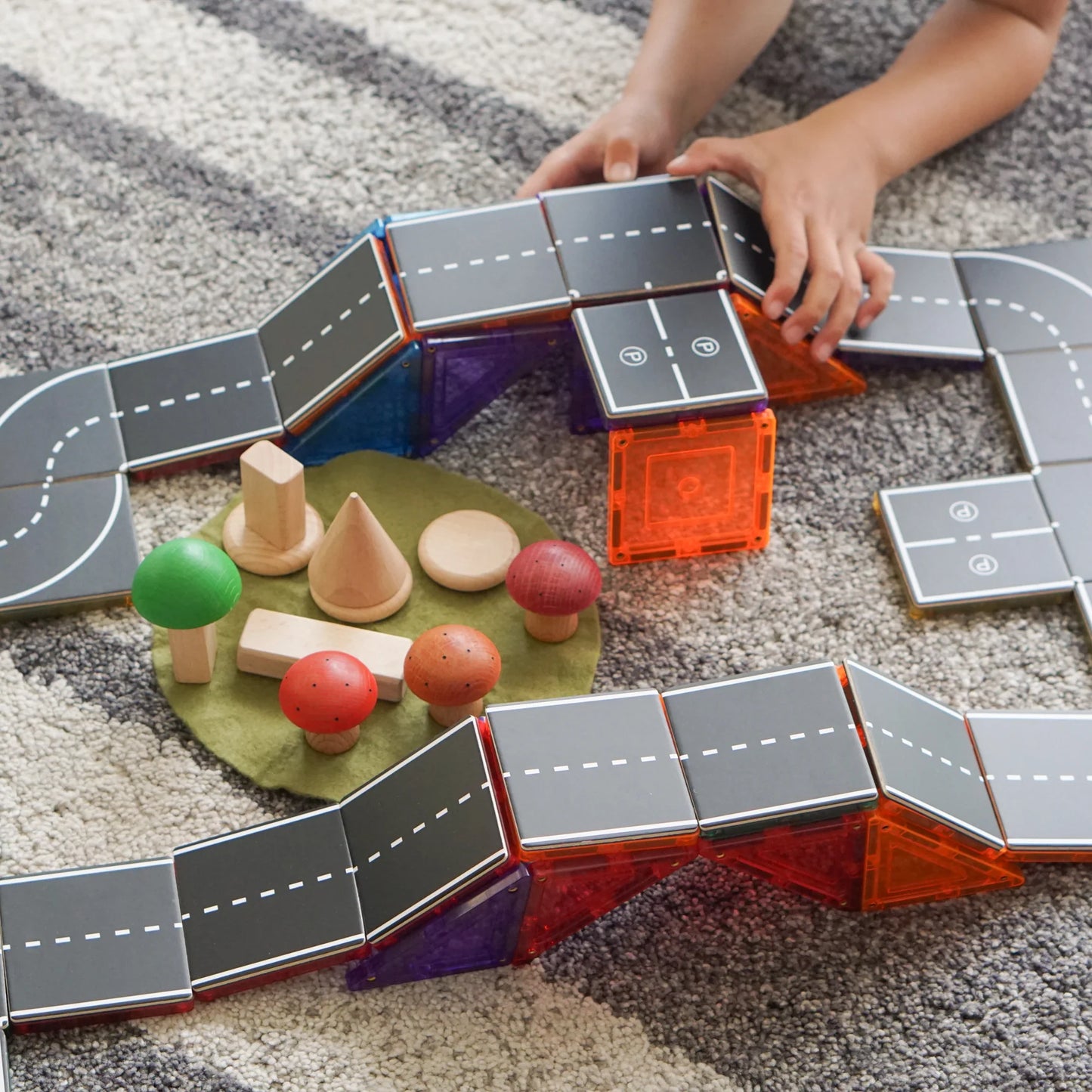 Tile Topper Magnetic Road Pack 40 pieces - Ages 3+