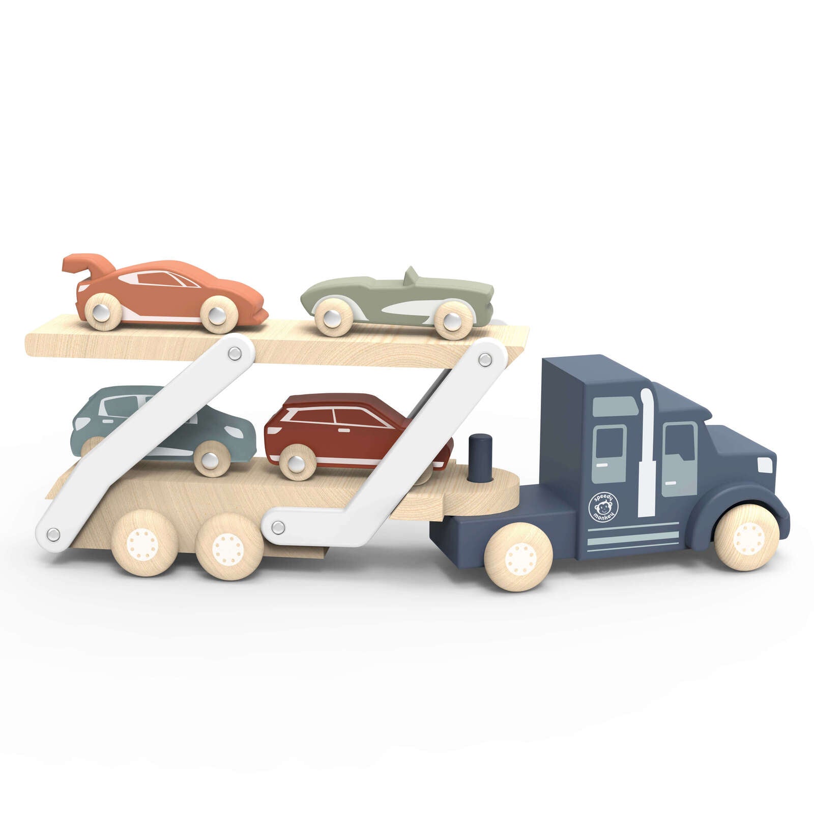 Wooden Car Transporter By Speedy Monkey Spotty Dot Toys AU wooden-car-transporter-by-speedy-monkey-spotty-dot-toys-au
