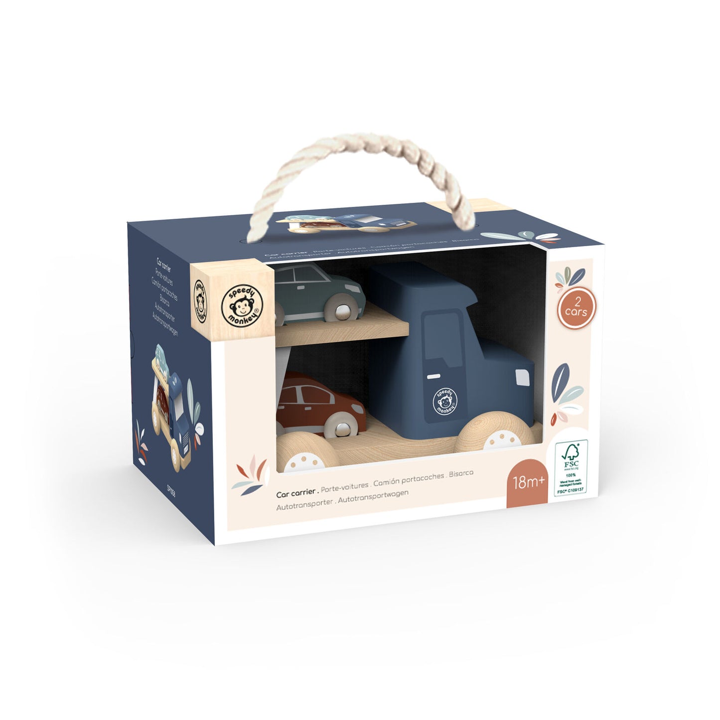 Car Carrier Speedy Monkey Spotty Dot Toys