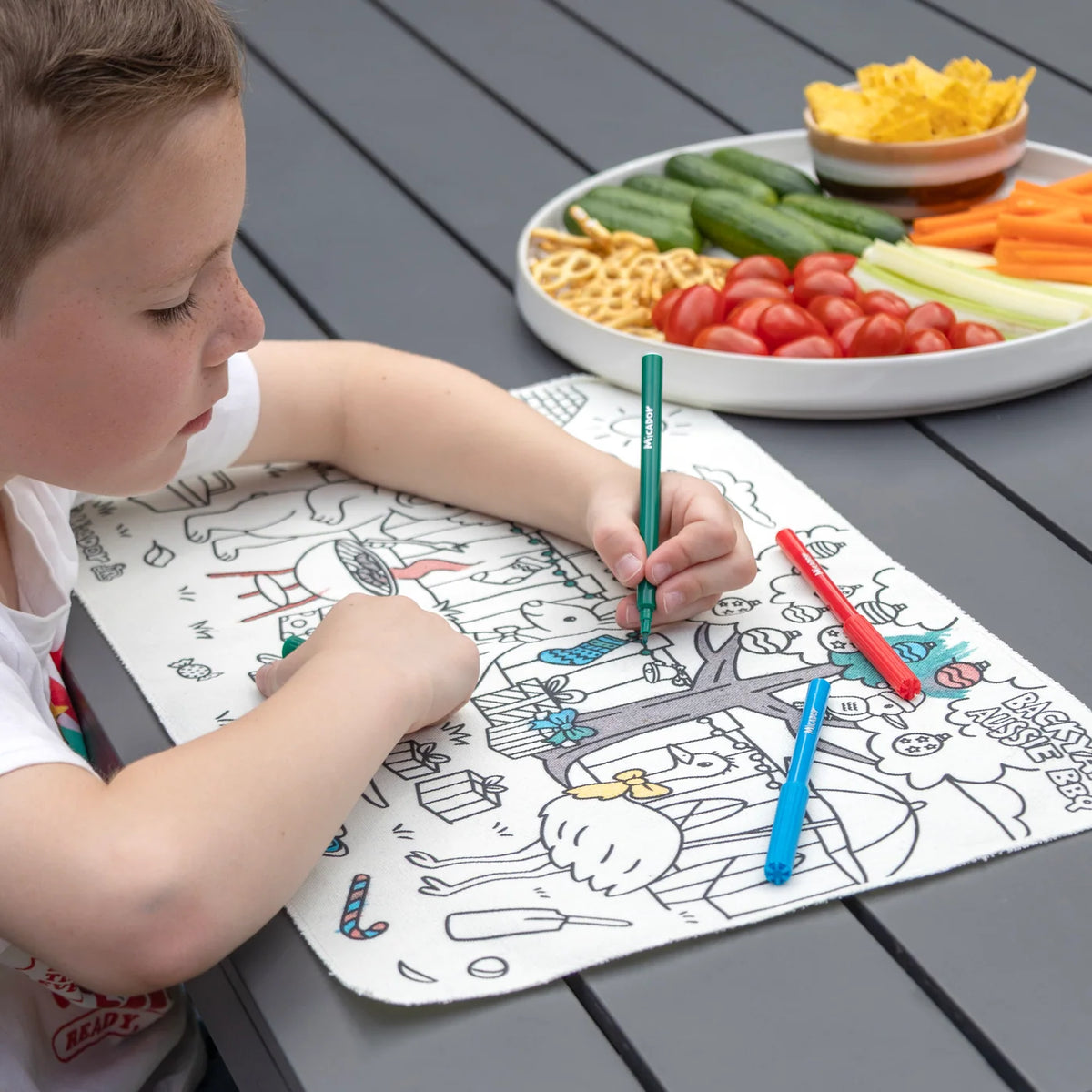 Christmas Placemats Colour Wash Repeat Spotty Dot Toys