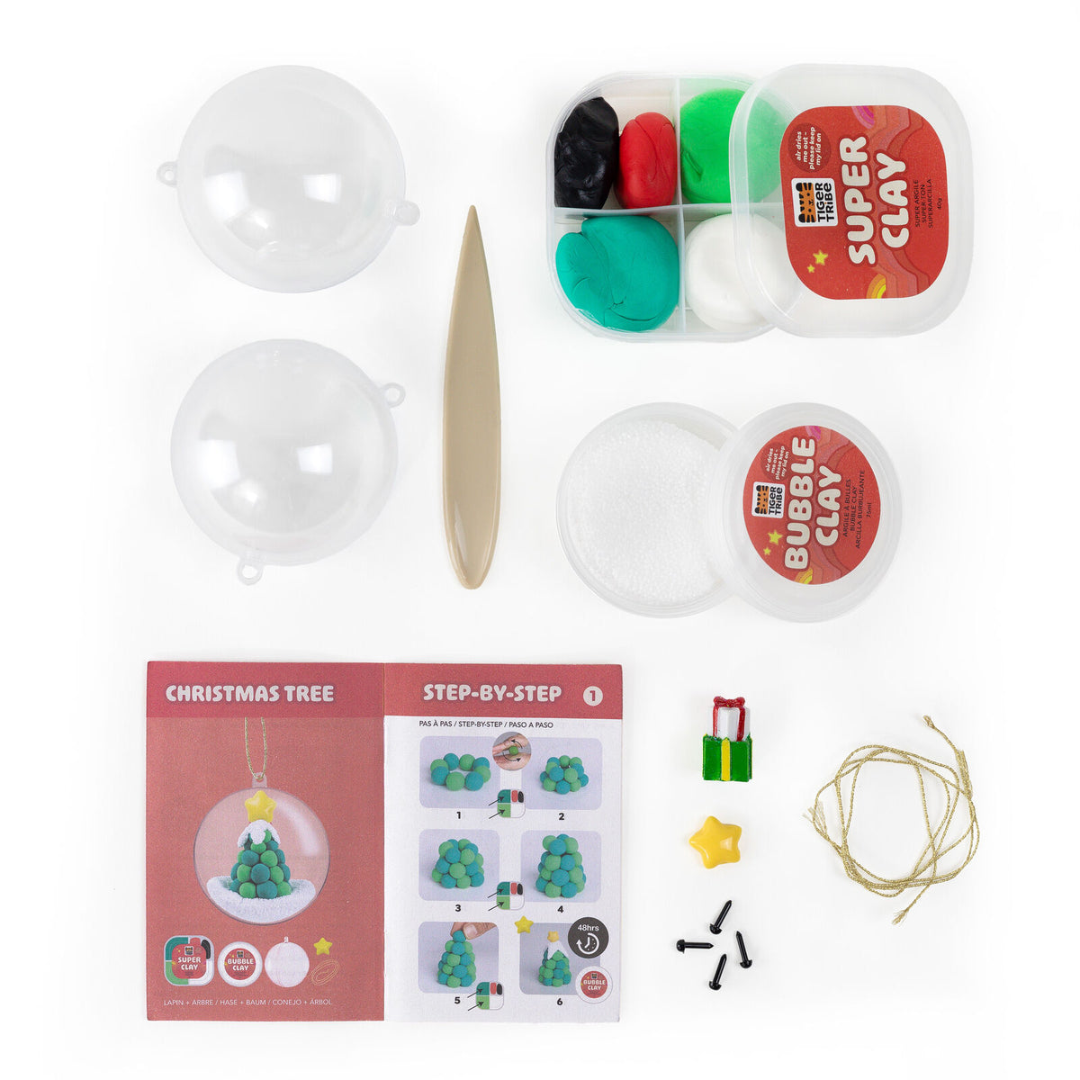 Clay Craft Ornament Kit Snowman & Christmas Tree Spotty Dot Toys