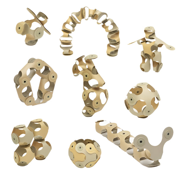 CLIXO Magnetic 9 piece Beige Designer Pack - Spotty Dot 