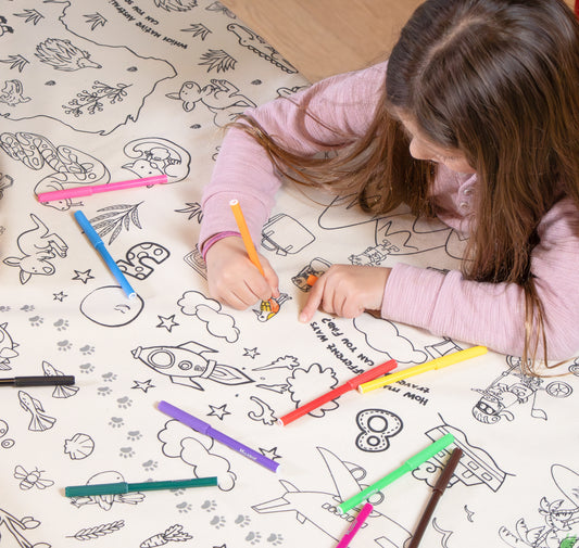 Colour & Learn Kids Tablecloth Spotty Dot Toys