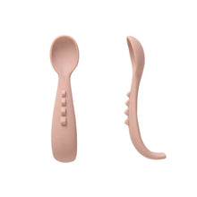 Load image into Gallery viewer, Comfy Grip Silicone Spoon Set Pink - Spotty Dot Baby
