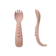 Load image into Gallery viewer, Comfy Grip Fork Silicone Set Pink - Spotty Dot Baby
