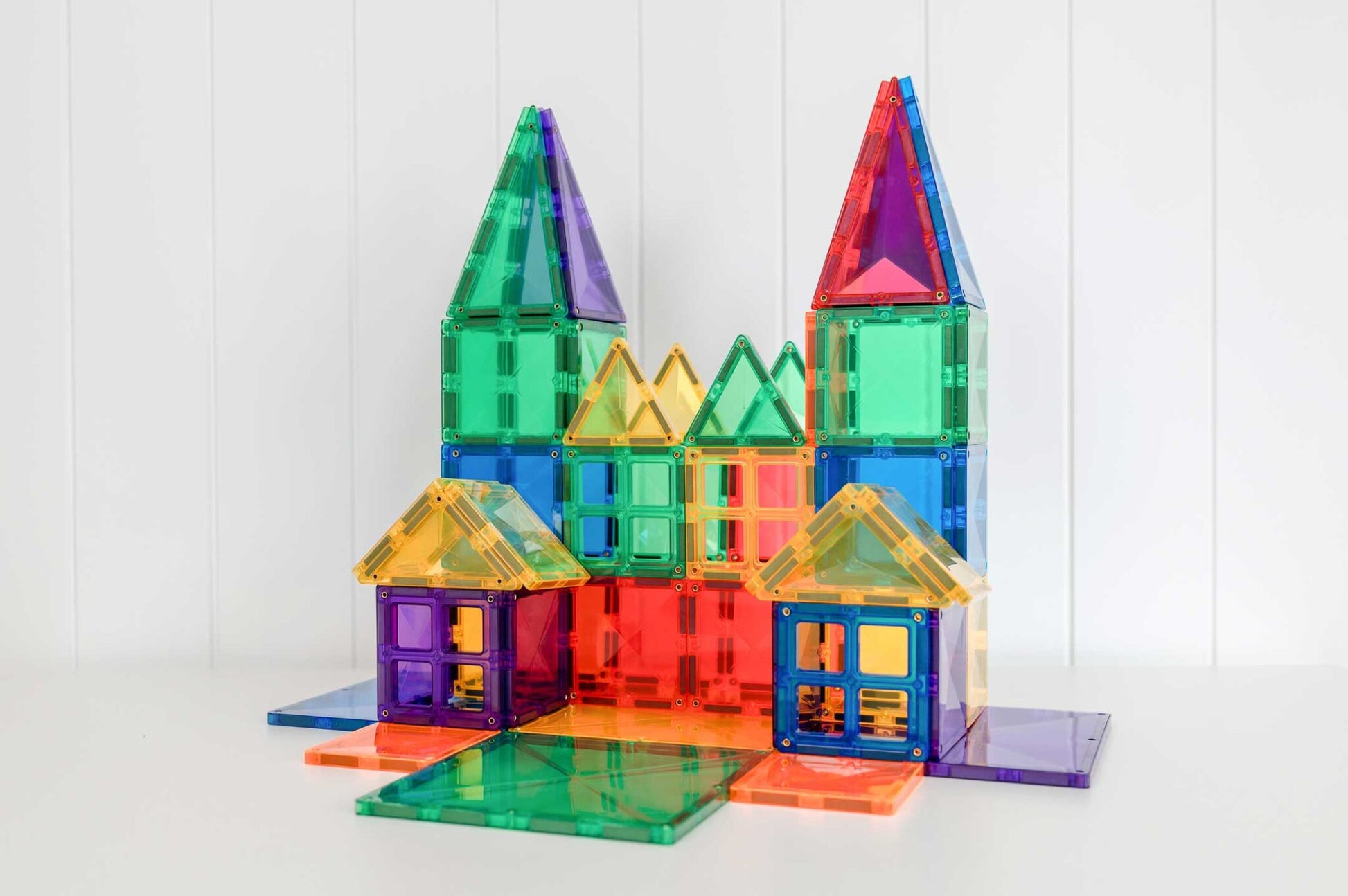 Connetix 102 pce Rainbow Magnetic Tiles Pack - Spotty Dot Toys