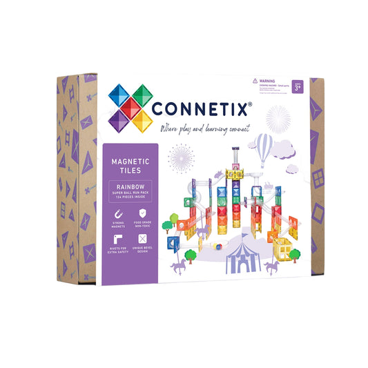 Connetix Magnetic Tiles Super Ball Run Pack Spotty Dot Toys