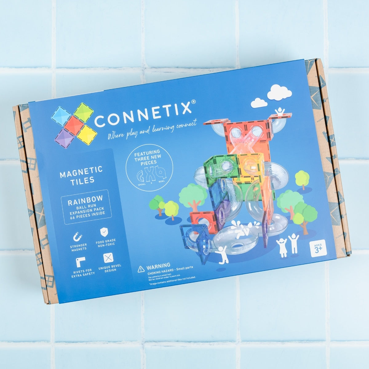 Connetix Rainbow Ball Run Expansion Pack 66 Piece Spotty Dot