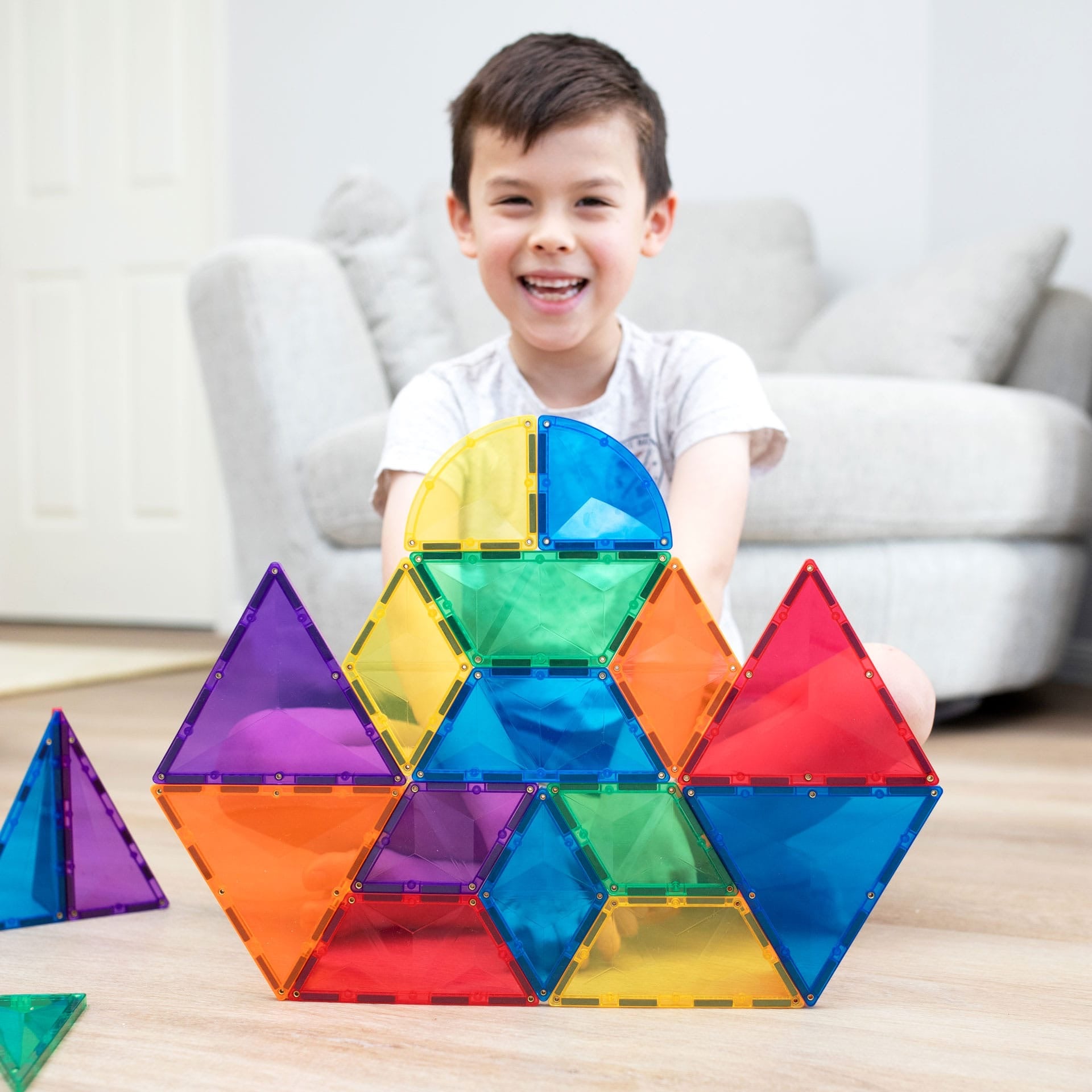 Connetix Magnetic Tiles - 36 Piece Rainbow Expansion Pack - Spotty Dot AU