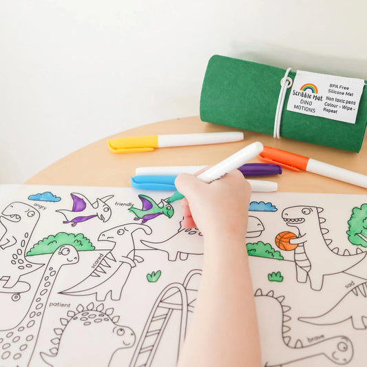 Dino Motions Colouring Mat Spotty Dot Toys