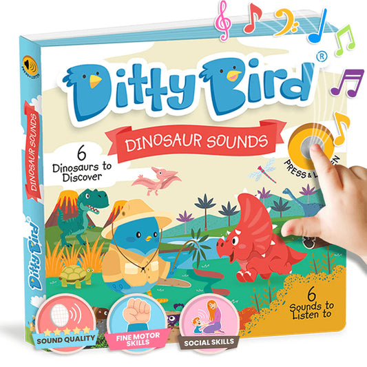 Dinosaur Sounds Ditty Bird Book Spotty Dot Toys