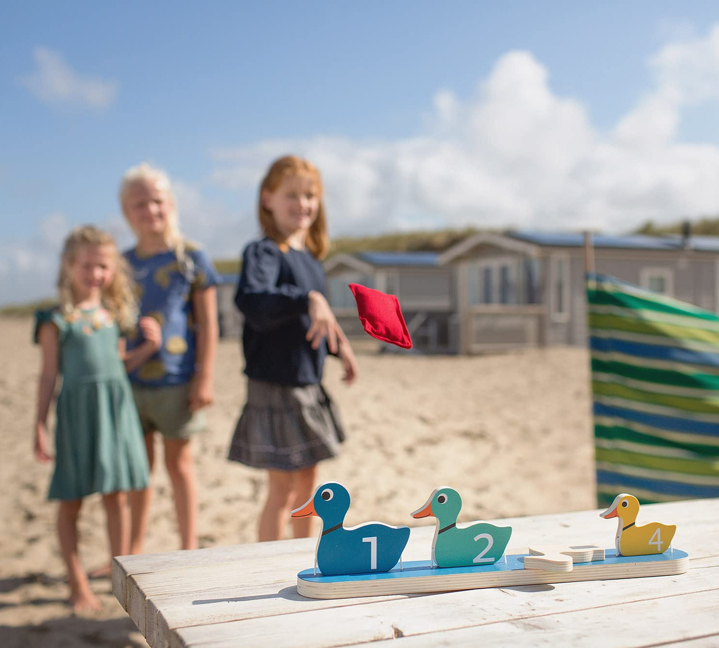 Ducks in a Row Wooden Game Spotty Dot Toys