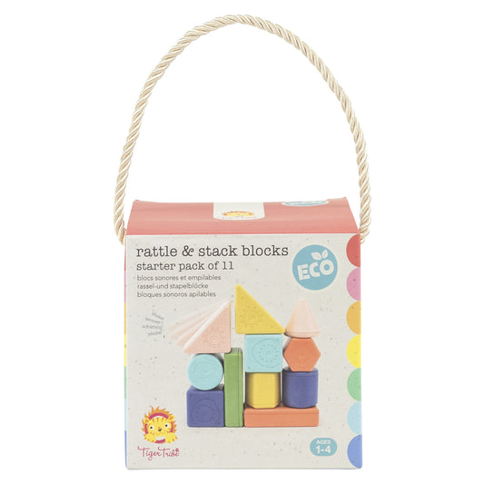 Eco Rattle and Stack Blocks Spotty Dot Toys