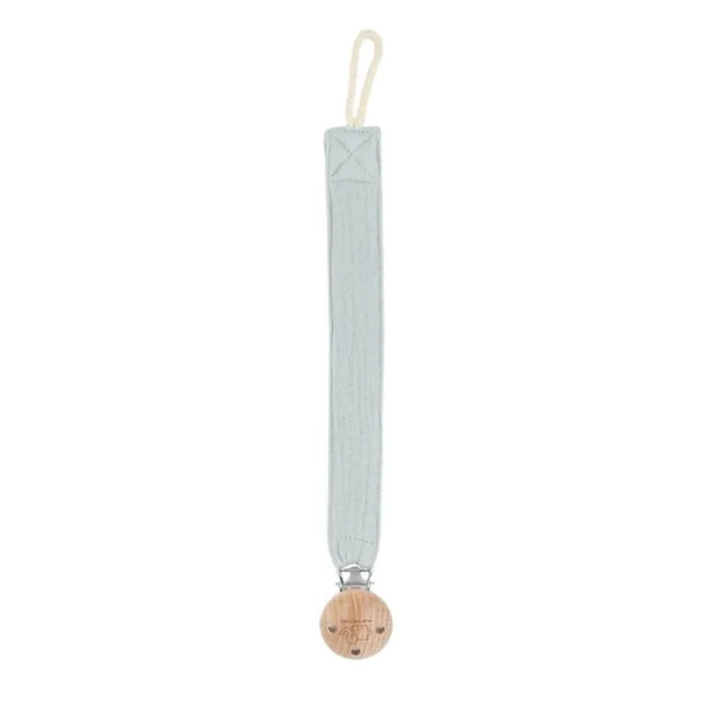 Fabric Dummy Chain Pacifier Clip Cool Grey Spotty Dot