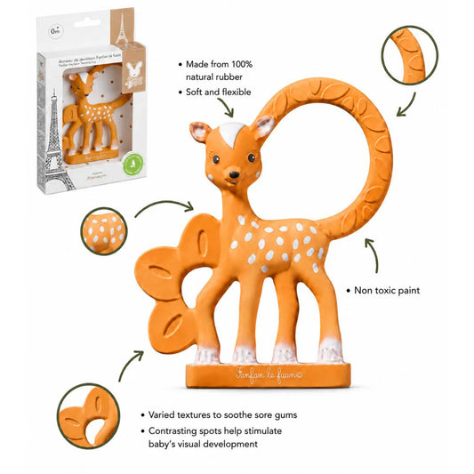 Fan Fan the Fawn Teething Ring Sophie Girafe Spotty Dot Baby