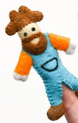 Farmer Felt Finger Puppet Sale