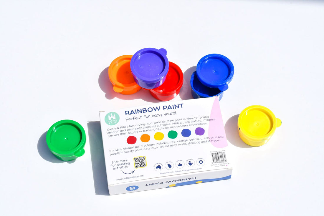 Rainbow Finger Paint - Spotty Dot Art
