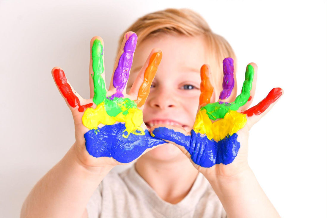 Rainbow Finger Paint - Spotty Dot Art
