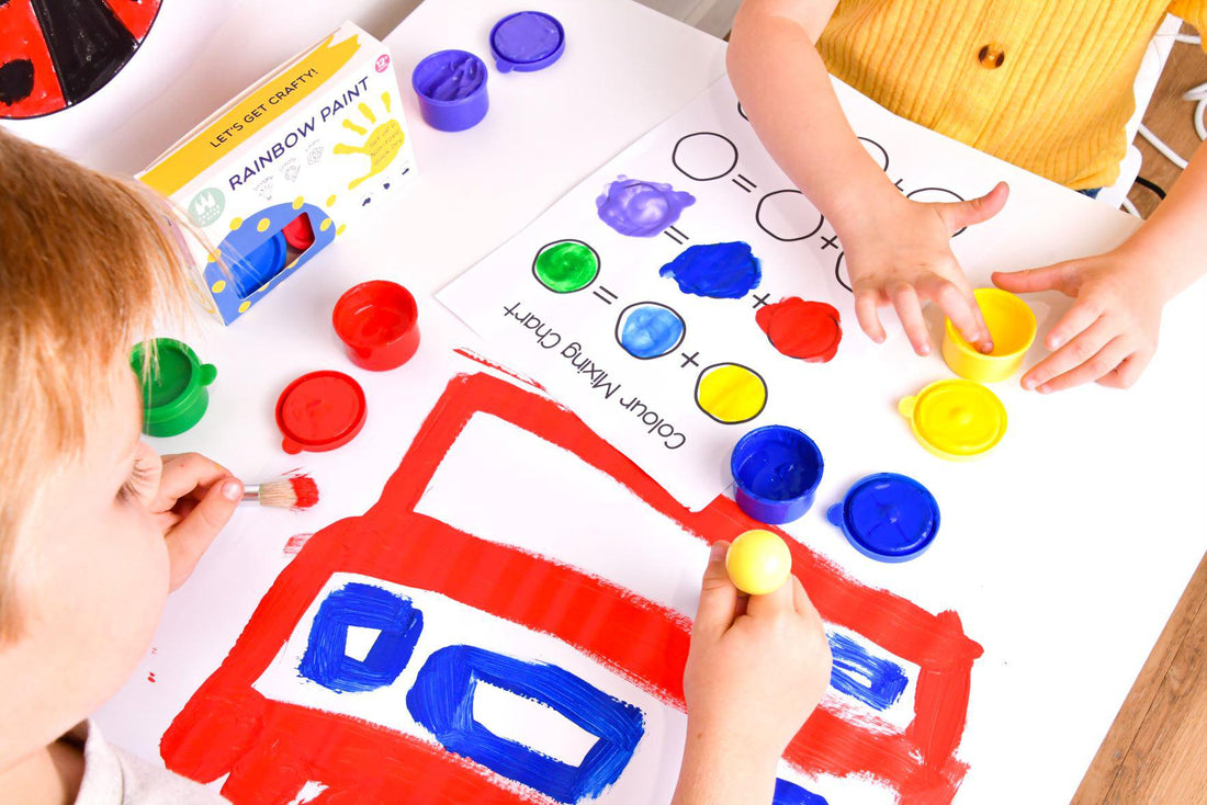 Rainbow Finger Paint - Spotty Dot Art
