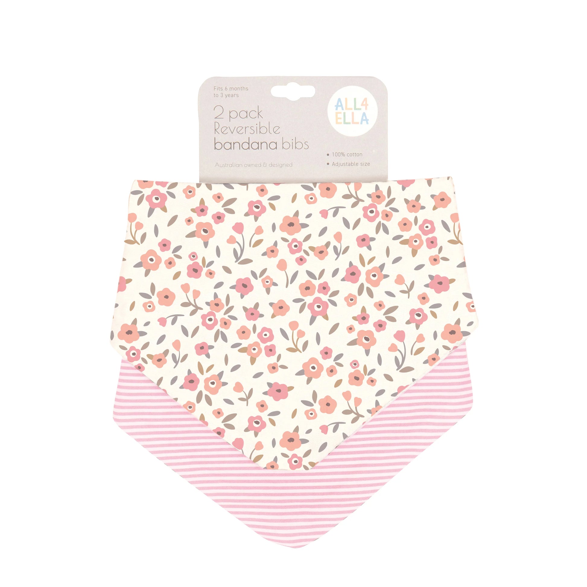 Floral Bouquet Bandana Bib Spotty Dot 