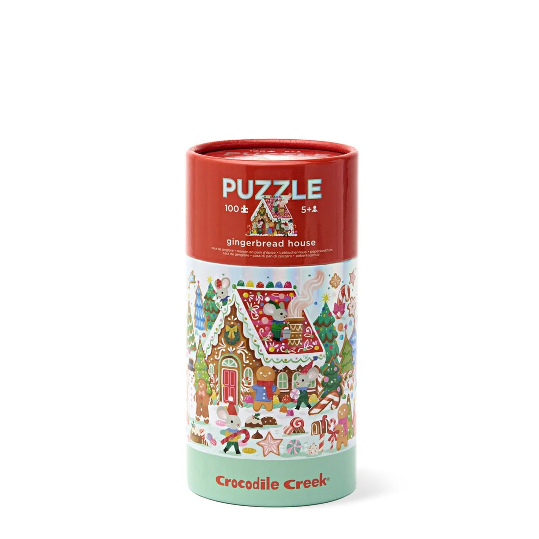Gingerbread House Christmas 100 pieces Holographic Puzzle Spotty Dot Toys