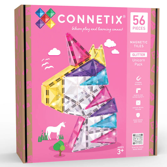 Glitter Unicorn Pack Connetix Magnetic Tiles Spotty Dot Toys