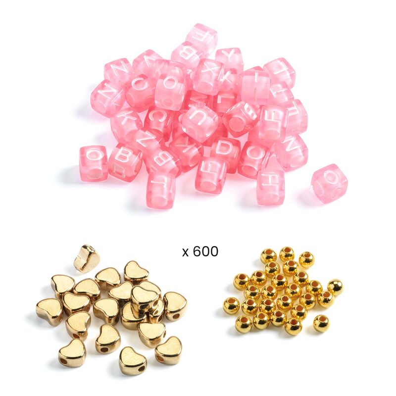 Gold Alphabet Beads Spotty Dot Toys