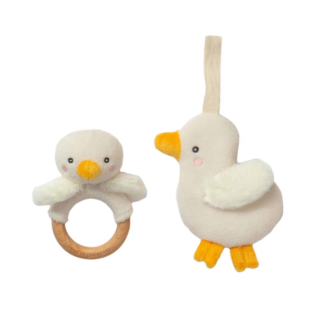 Goosey Goosey Baby Teether & Dummy Chain Gift Set Spotty Dot Toys