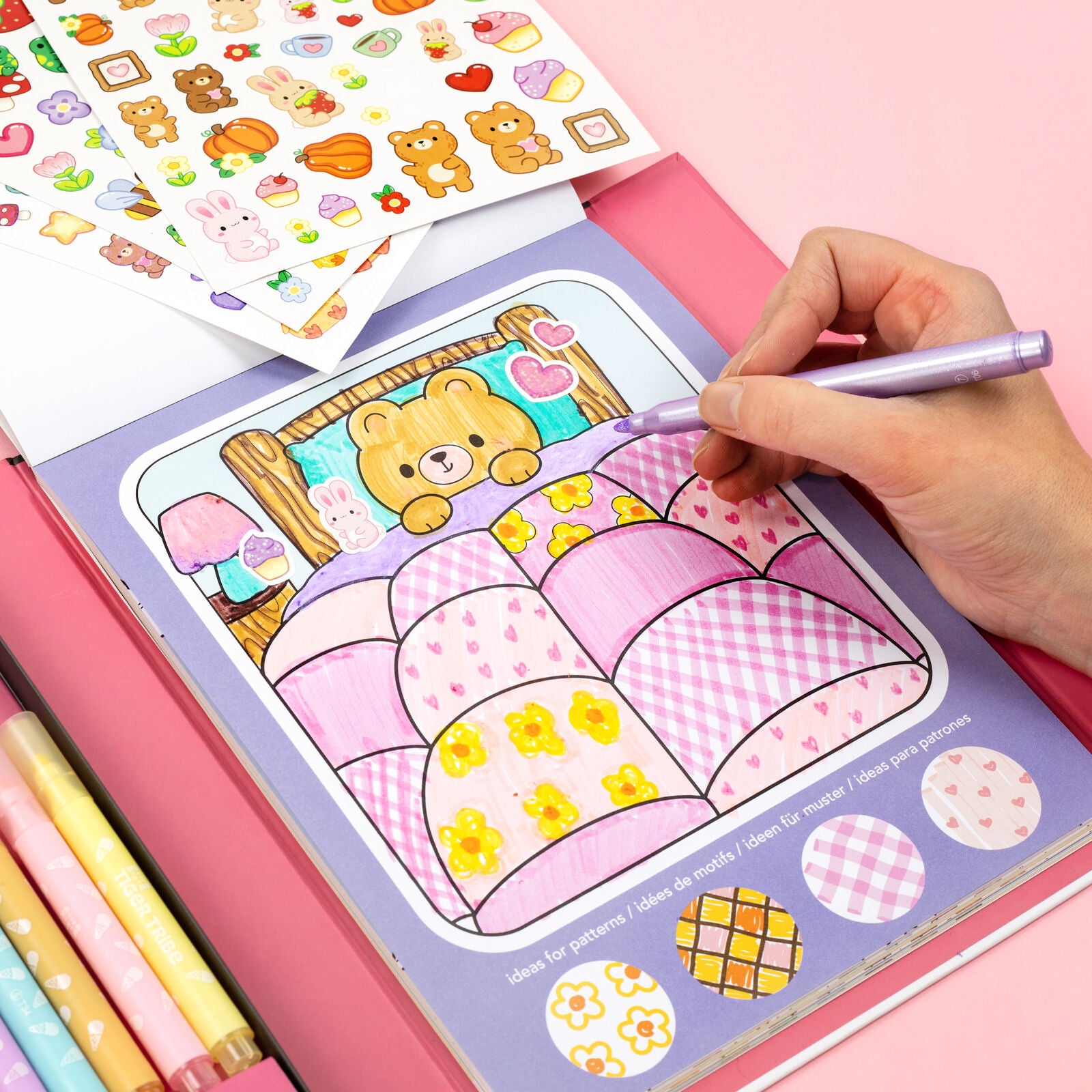 Great Big Colouring Set Tiger Tribe Spotty Dot Toys