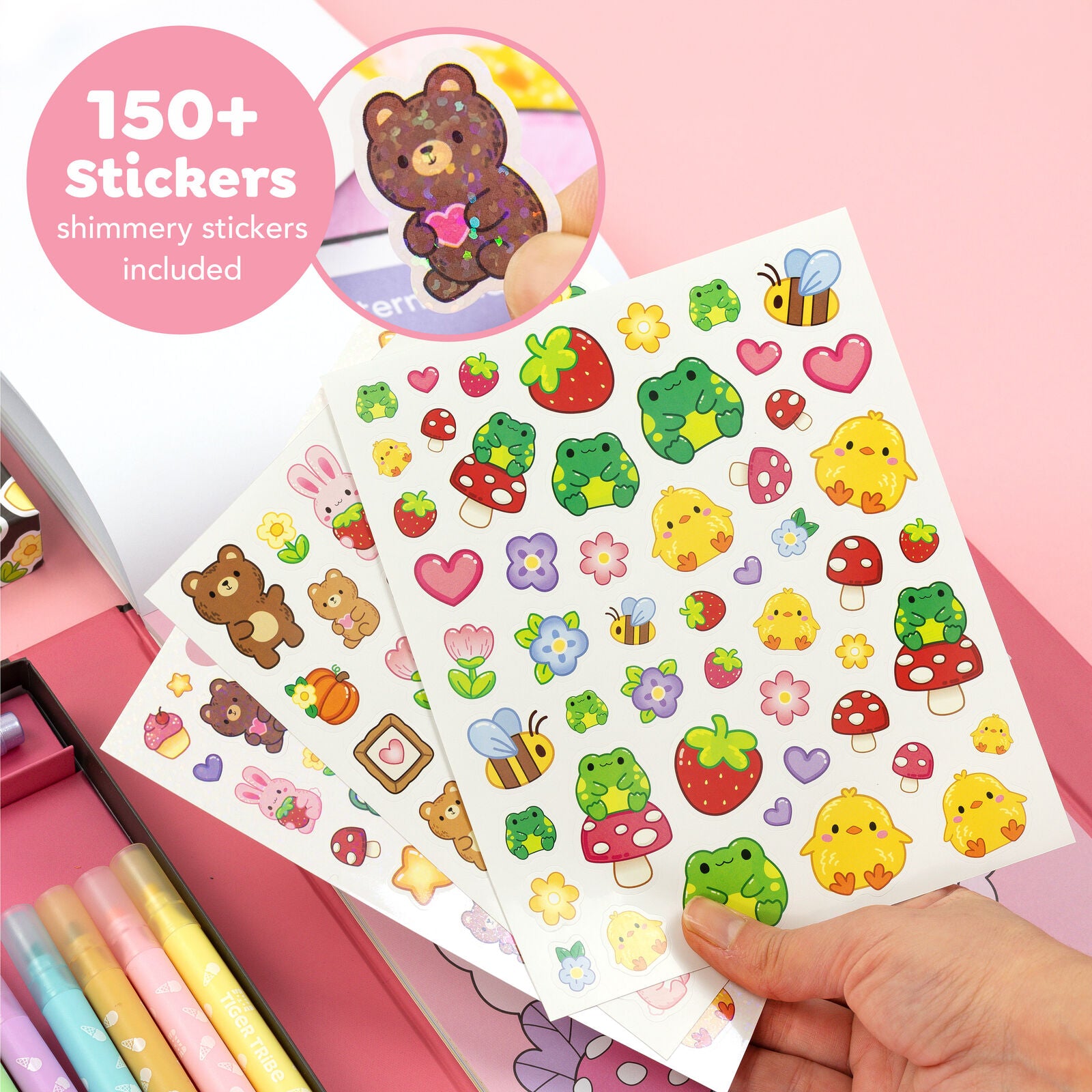 Great Big Colouring Set Tiger Tribe Spotty Dot Toys