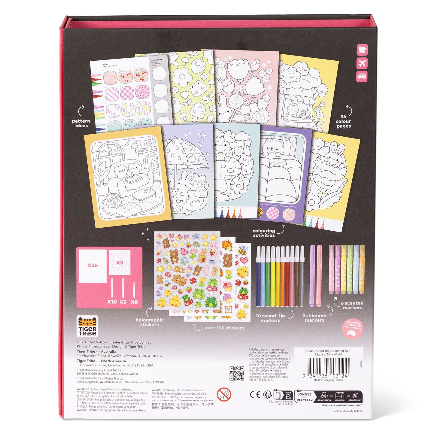 Great Big Colouring Set Tiger Tribe Spotty Dot Toys