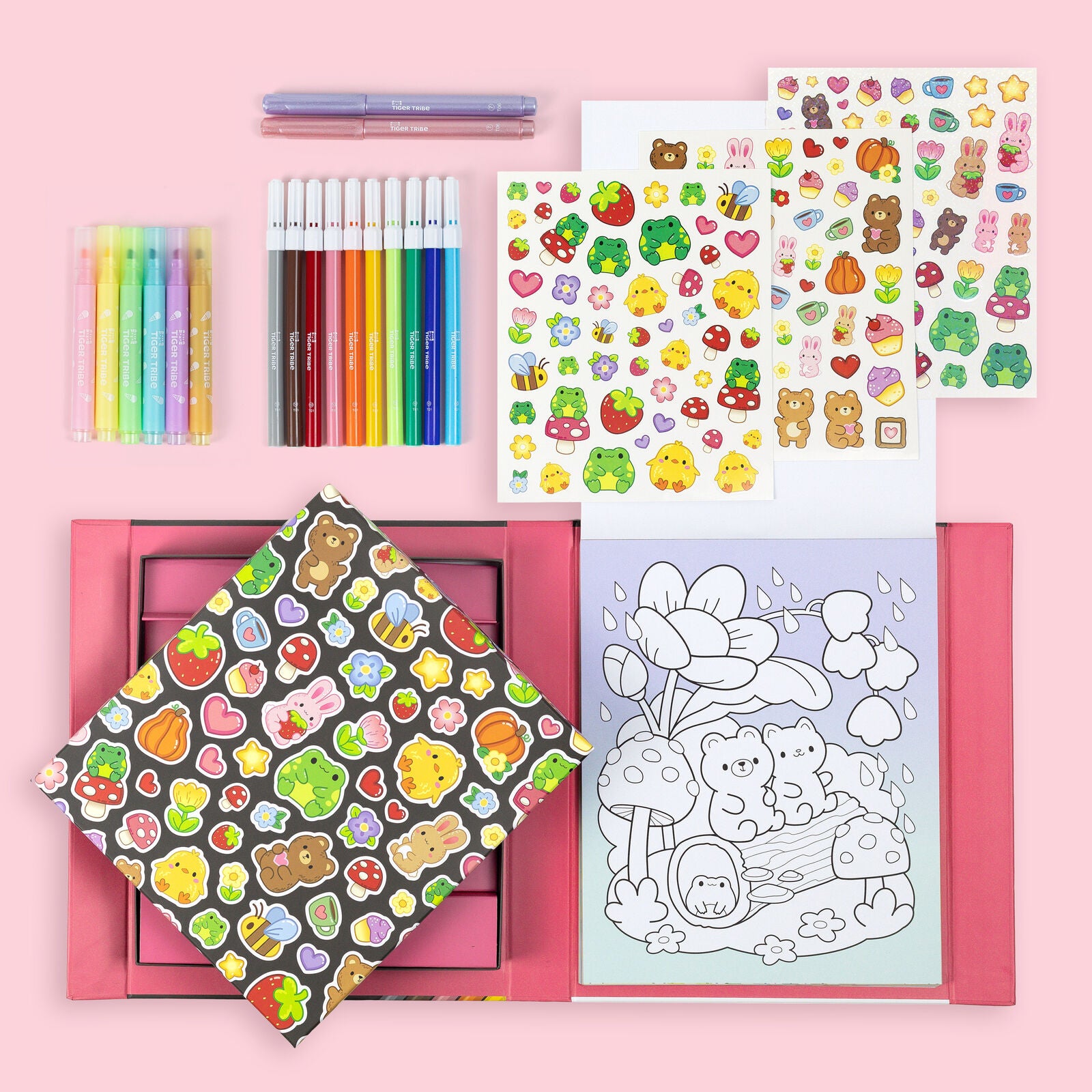 Great Big Colouring Set Tiger Tribe Spotty Dot Toys