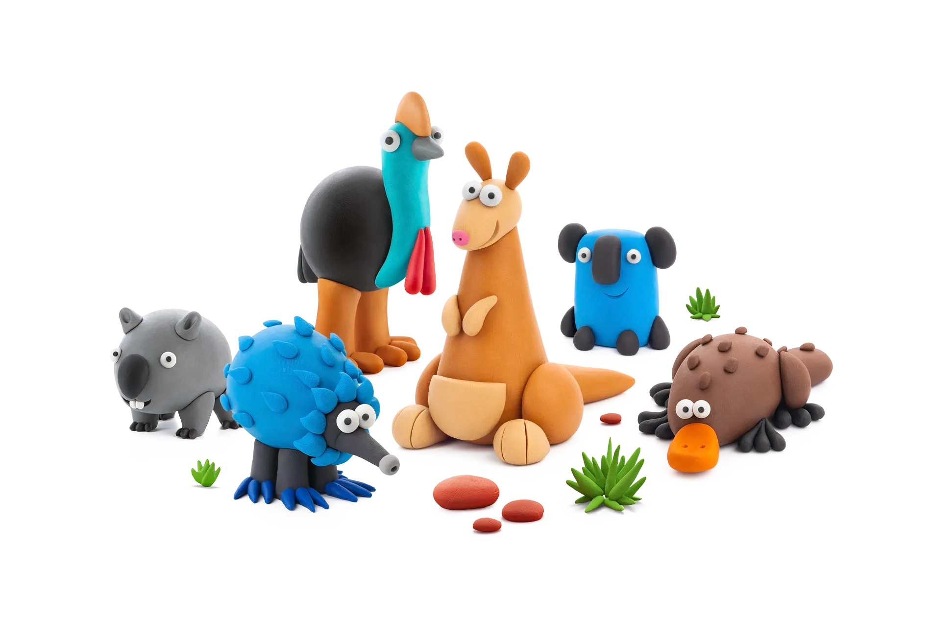 Hey Clay Aussie Animals Medium Set Spotty Dot Toys
