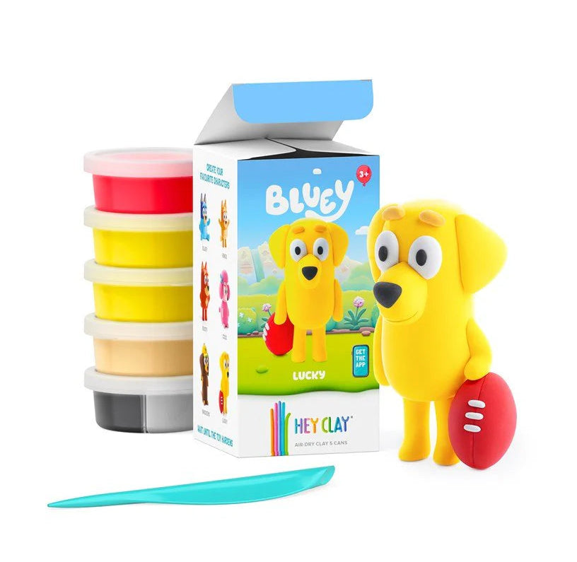 Hey Clay Bluey LUCKY Single Hey Clay Character Spotty Dot Toys