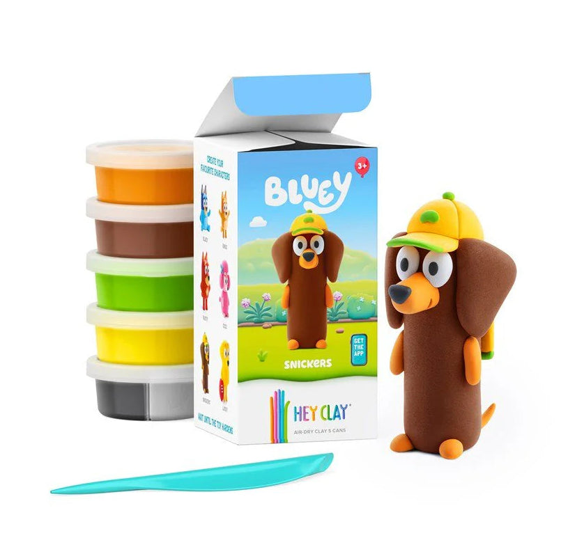 Hey Clay Bluey SNICKERS Single Hey Clay Character Spotty Dot Toys